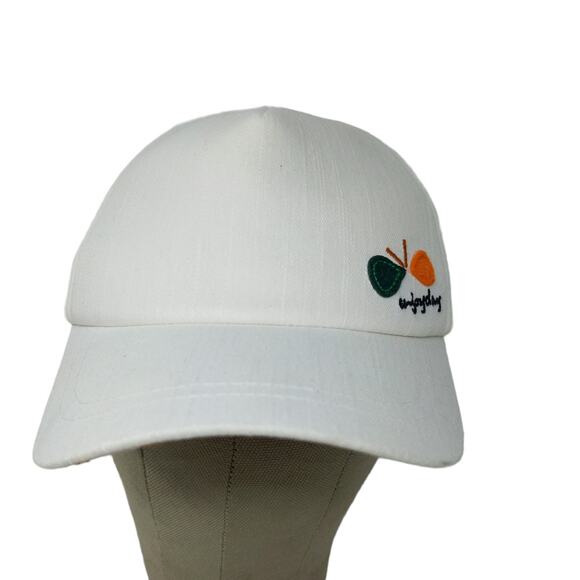 Enjoyday Snapback Hat Embroidered Butterfly White Size 53-55 CM - Picture 1 of 11